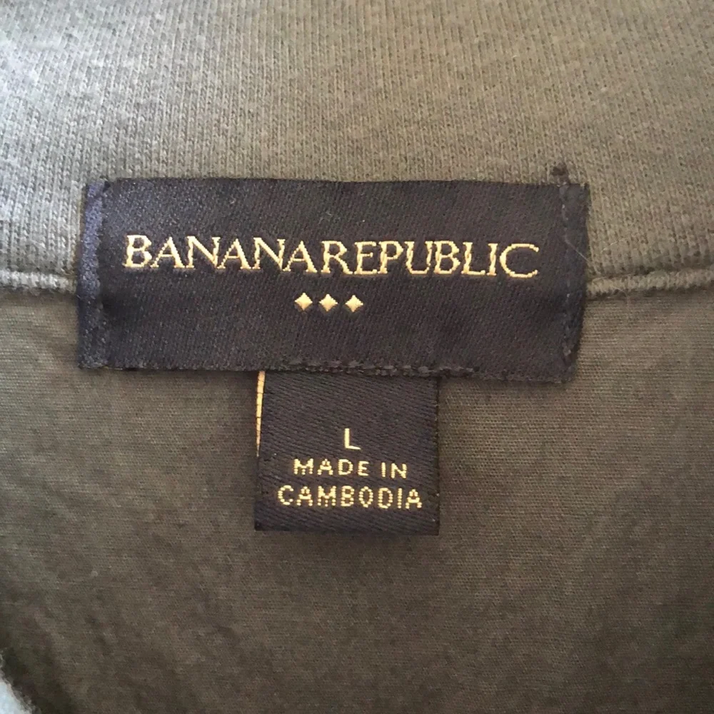 Banana Republic Men's Zip-Up Sweater Bluish Grey Cargo Utility Jacket Size Large